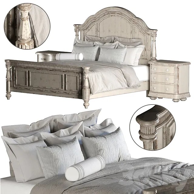 ART FURNITURE BELMAR PANEL BED (KING SIZE) 3DModel ART FURNITURE BELMAR PANEL BED (KING SIZE) 3DModel