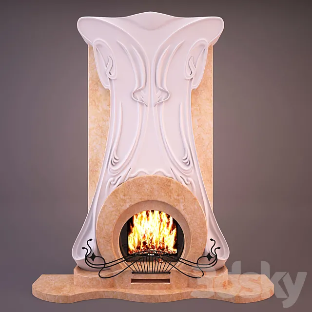 Art Nouveau Fireplace Free Download