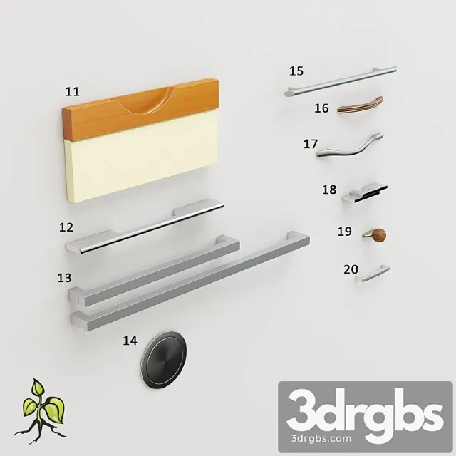 Art nouveau handles vol 2 3D Model Download Art nouveau handles vol 2 3D Model Download