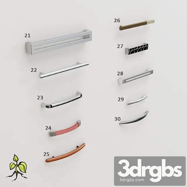 Art nouveau handles vol _1 2 3D Model Download Art nouveau handles vol _1 2 3D Model Download