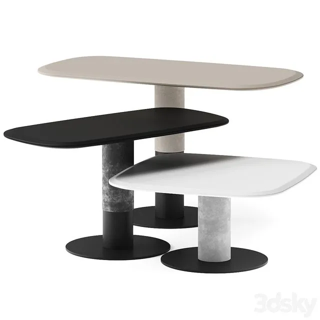 Art Nova Dynamic Coffee Tables 3D Model