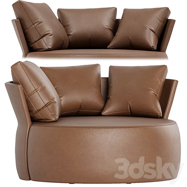 Art Nova – Love Armchair – Large – Leather 3D Model