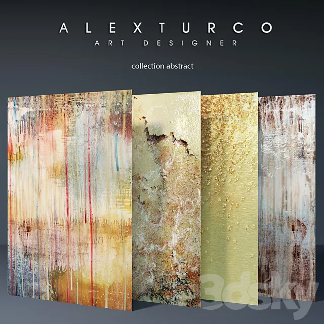 Art-panel “Alex Turco” collection “abstract” 3DModel Art-panel “Alex Turco” collection “abstract” 3DModel