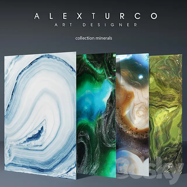 Art-panel “Alex Turco” collection “Minerals” 3DModel Art-panel “Alex Turco” collection “Minerals” 3DModel