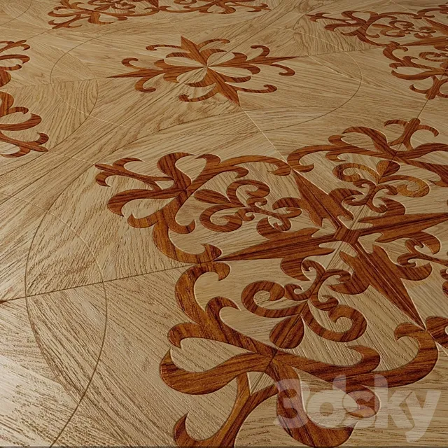 Art parquet “graceful” 3D Model Art parquet “graceful” 3D Model