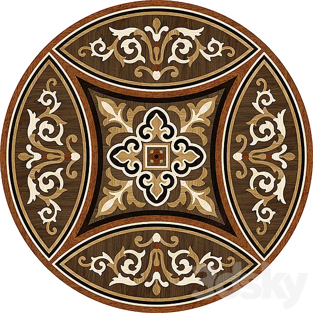 Art parquet – Rosette 3D Model Art parquet – Rosette 3D Model