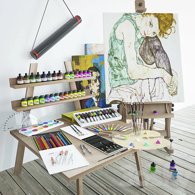 Art Supplies 3DModel Art Supplies 3DModel