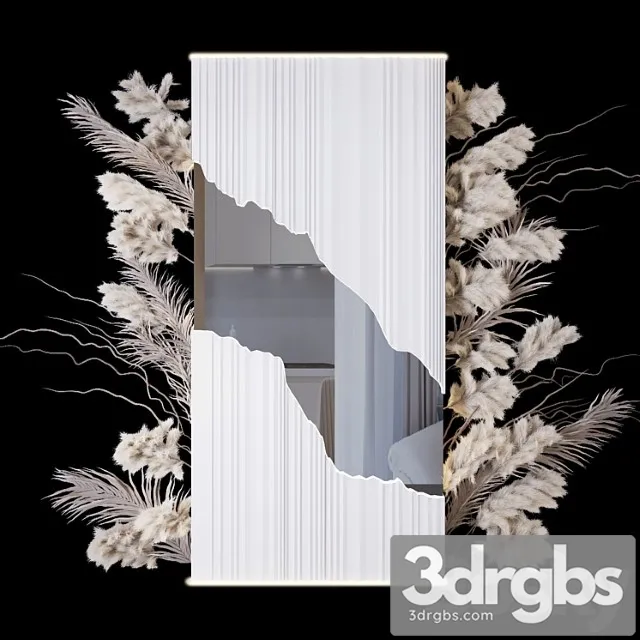 Art Wall Dried Flowers 3D Model Download