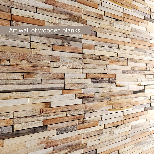 ART wall of boards. wall decor plank panels wooden decor boards wooden wall panel slats 3D Model ART wall of boards. wall decor plank panels wooden decor boards wooden wall panel slats 3D Model