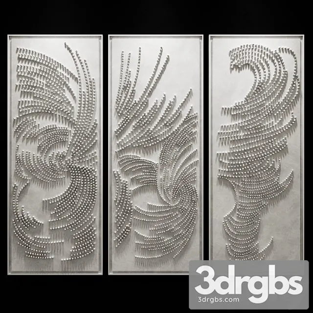 Art Wall Sculptures 01 3D Model Download