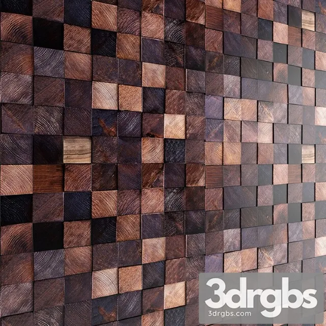 Art Wall Wooden Mosaic Wooden Mosaic Wall Decor Bru Bars Decorative Wall 3D Model Download