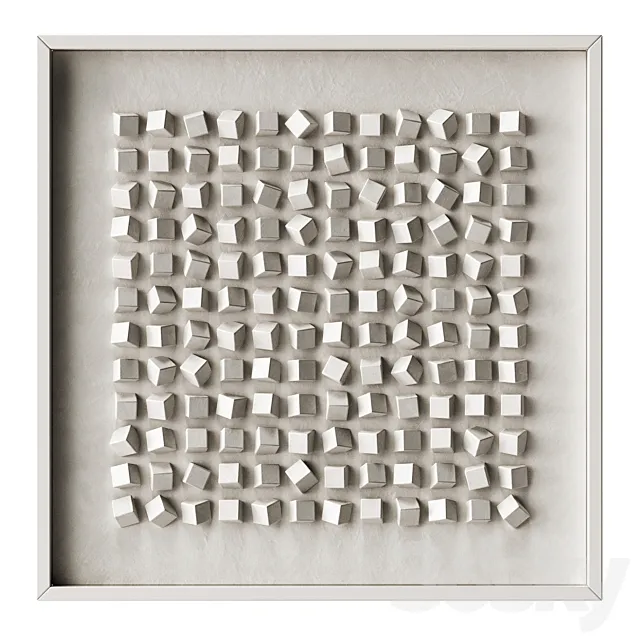 Art with cubes 3D Model Art with cubes 3D Model