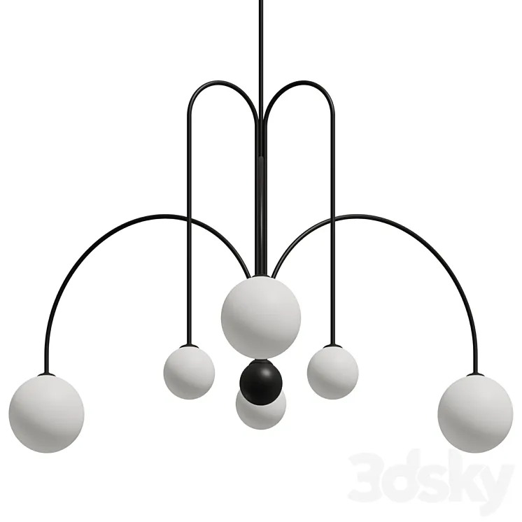 Artcraft Comet Chandelier Pendant Lamp 3D Model Free Download