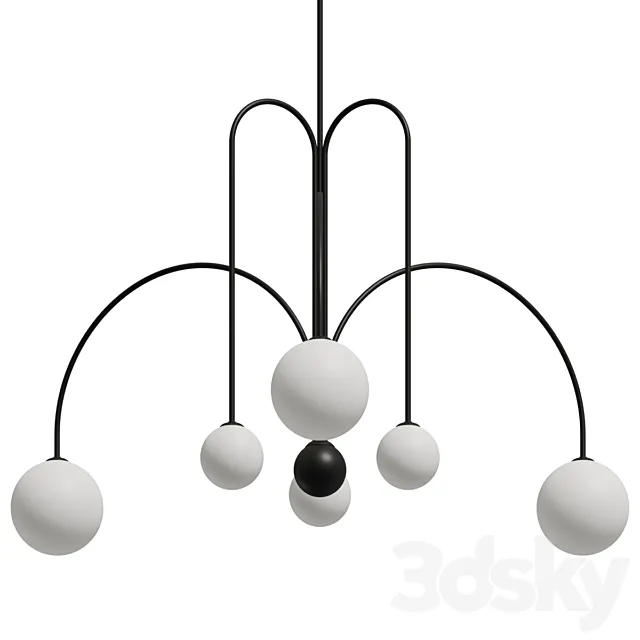 Artcraft Comet Chandelier Pendant Lamp 3DModel