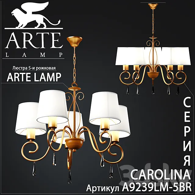 Arte lamp _ Carolina A9239LM-5BR 3D Model Arte lamp _ Carolina A9239LM-5BR 3D Model