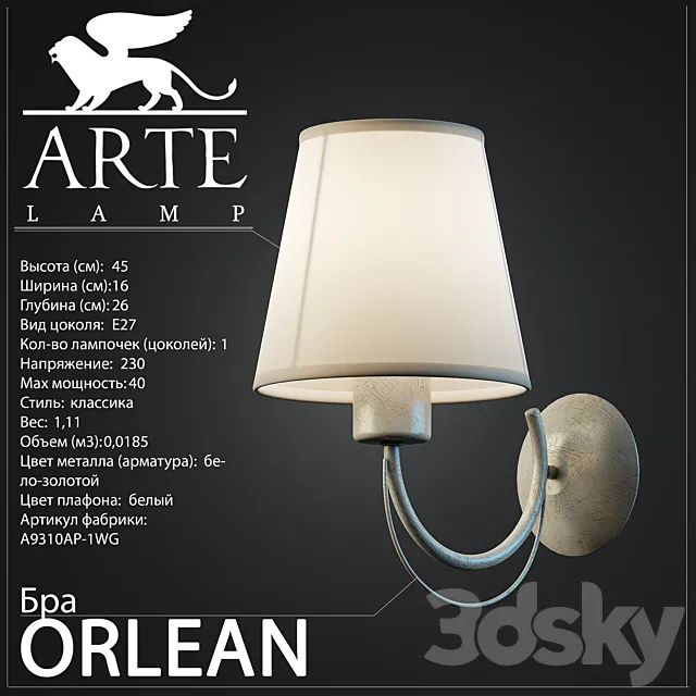 Arte Lamp _ Orlean A9310AP-1WG 3D Model
