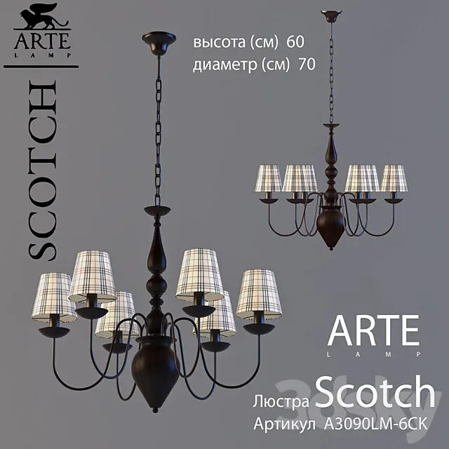 ARTE Lamp _ SCOTCH A3090LM-6CK 3D Model ARTE Lamp _ SCOTCH A3090LM-6CK 3D Model