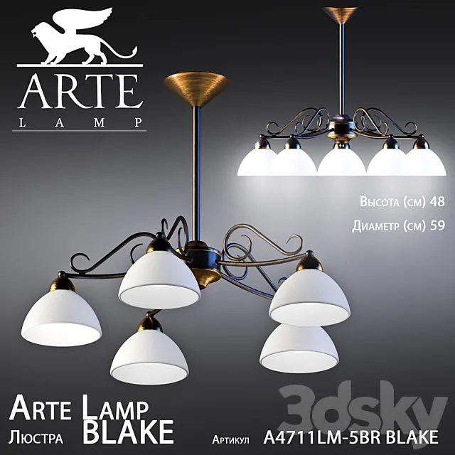 ARTE Lamp A4711LM-5BR BLAKE 3D Model ARTE Lamp A4711LM-5BR BLAKE 3D Model