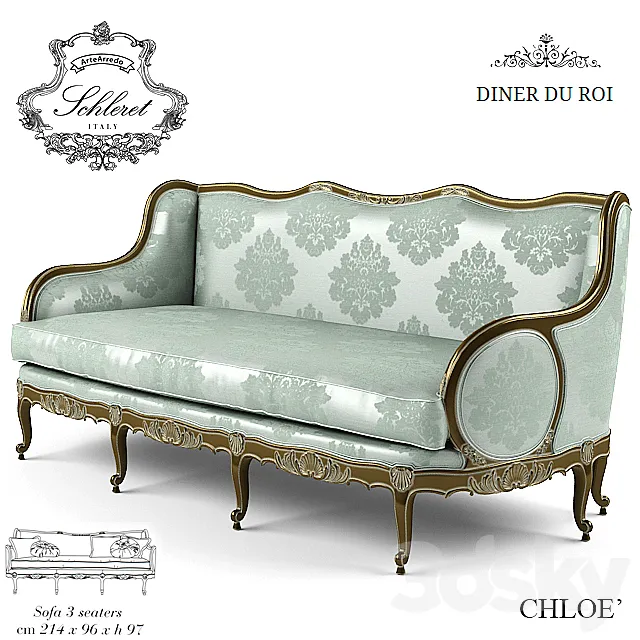 ARTEARREDO Diner du Roi CHLOE sofa 3DModel