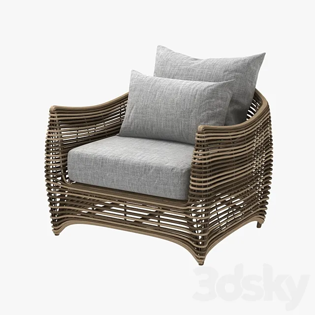 artefacto st bart outdoor lounge wicked chair 3D Model
