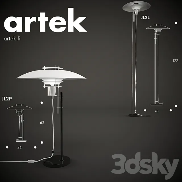 Artek JL2P JL2L 3DModel Artek JL2P JL2L 3DModel