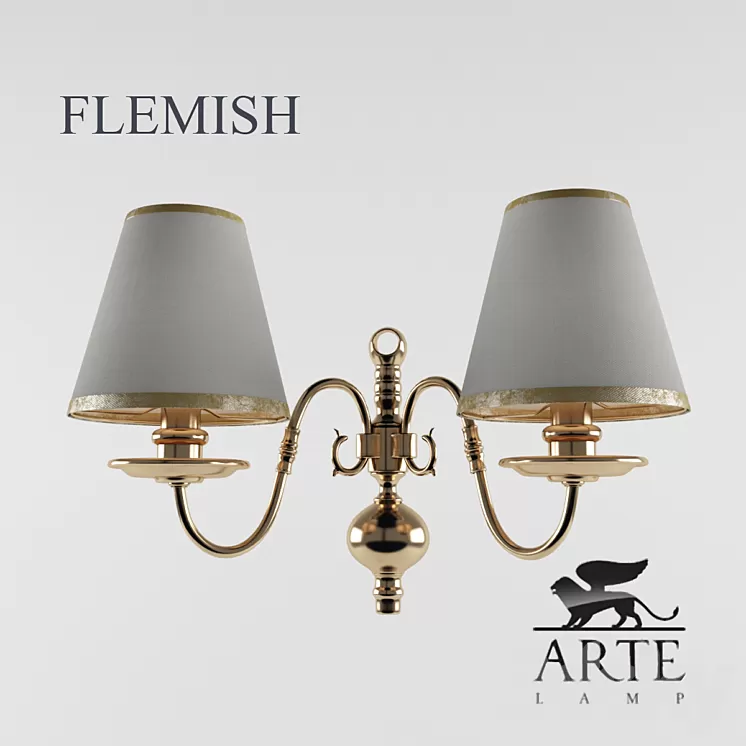 Artelamp Flemish A1020ap-2ab 3D Model Artelamp Flemish A1020ap-2ab 3D Model