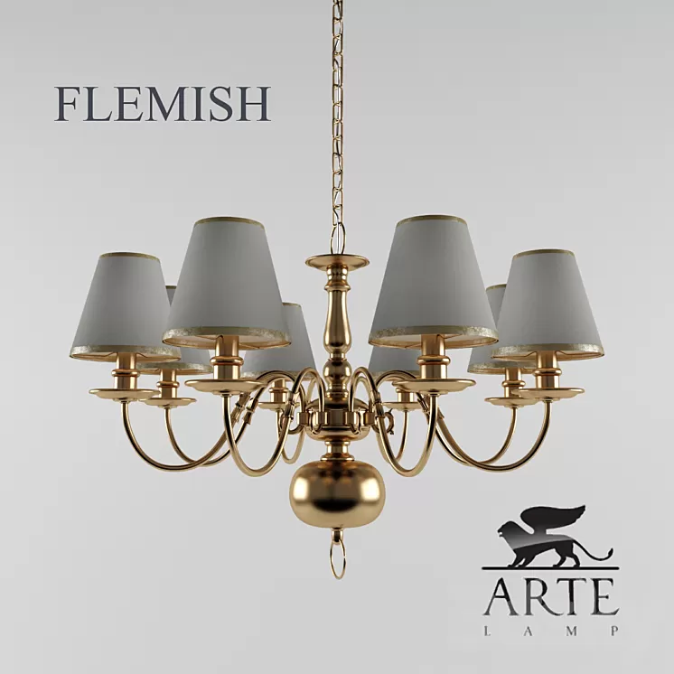 Artelamp Flemish A1020lm-8ab 3D Model Artelamp Flemish A1020lm-8ab 3D Model