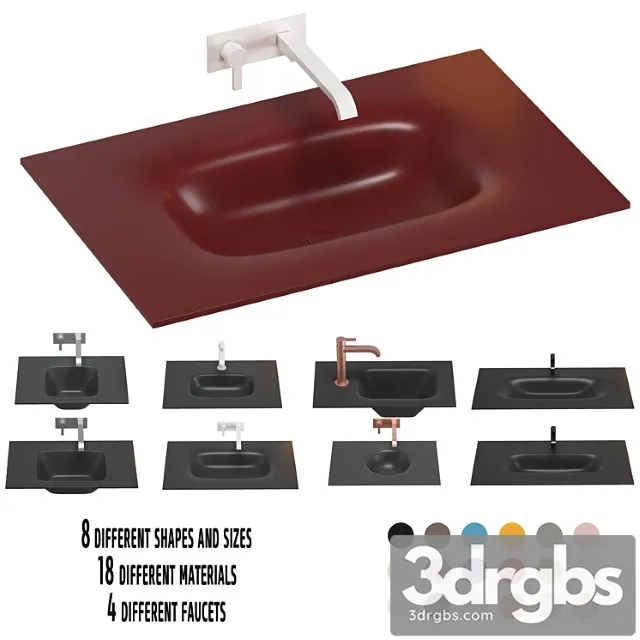 Artelinea undercounter wash basin set 1