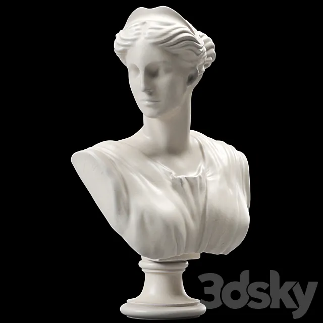 Artemis Bust Ancient Greek Goddess of Hunt 3DModel Artemis Bust Ancient Greek Goddess of Hunt 3DModel