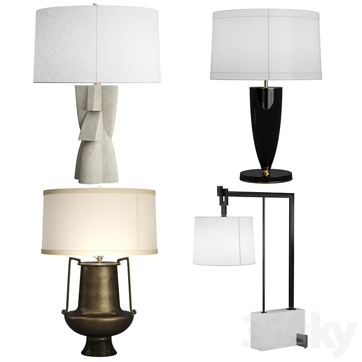 Arteriors 4 table lamps 3D Model Arteriors 4 table lamps 3D Model