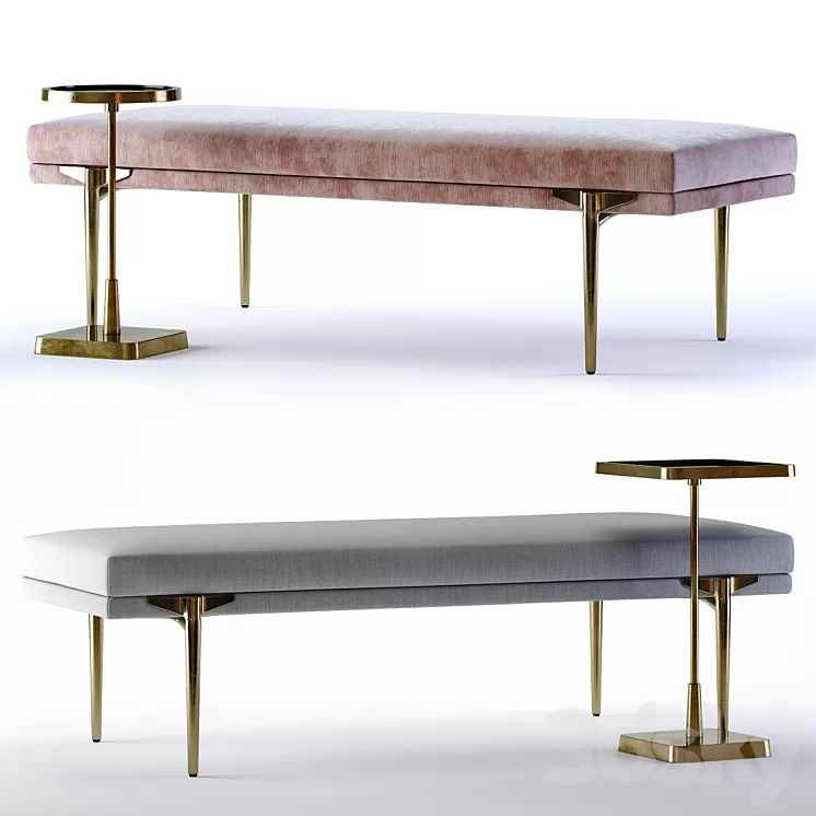 Arteriors Andrea Benches and Kaela Tables 3D Model Arteriors Andrea Benches and Kaela Tables 3D Model