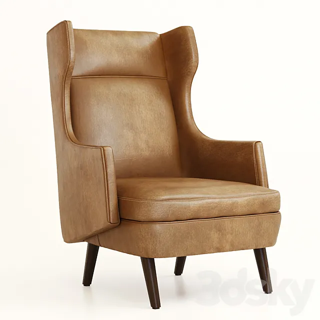 Arteriors Budelli Wing chair 3DModel