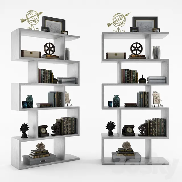 Arteriors Carmine Bookshelf 3D Model Arteriors Carmine Bookshelf 3D Model