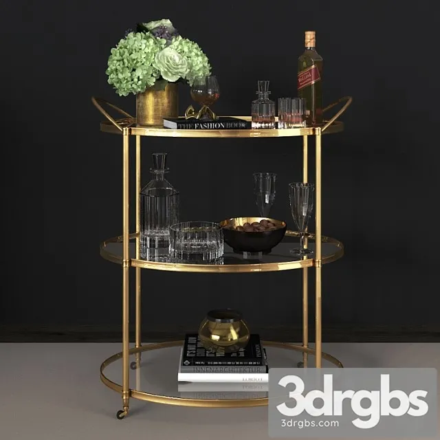 Arteriors – connaught bar trolley