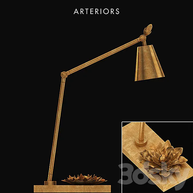 Arteriors Corsage lamp 3D Model Arteriors Corsage lamp 3D Model