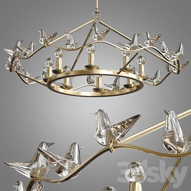 Arteriors Dove Chandelier 3D Model