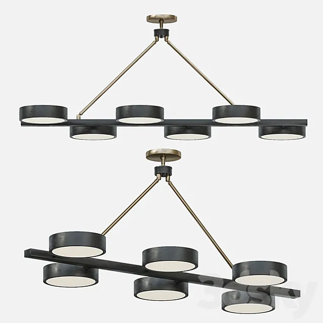 Arteriors Linus Linear Chandelier 3D Model Arteriors Linus Linear Chandelier 3D Model