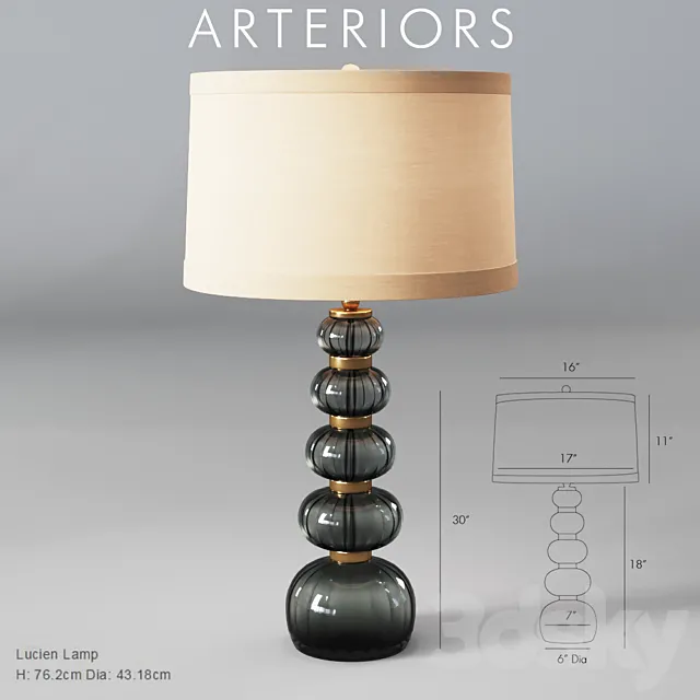 Arteriors Lucien Lamp 3D Model Arteriors Lucien Lamp 3D Model