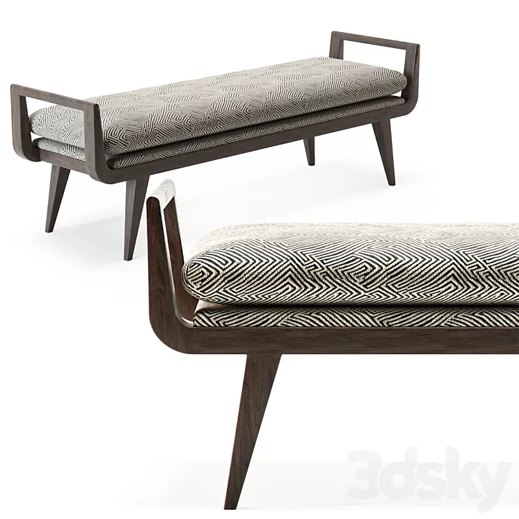 Arteriors Santana Bench 4541 3D Model Arteriors Santana Bench 4541 3D Model