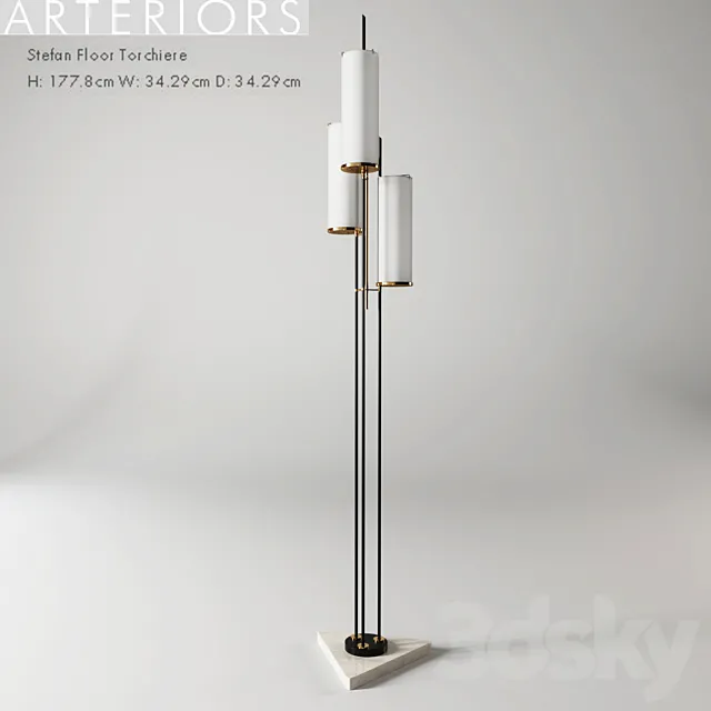 ARTERIORS Stefan Floor Torchiere 3D Model ARTERIORS Stefan Floor Torchiere 3D Model