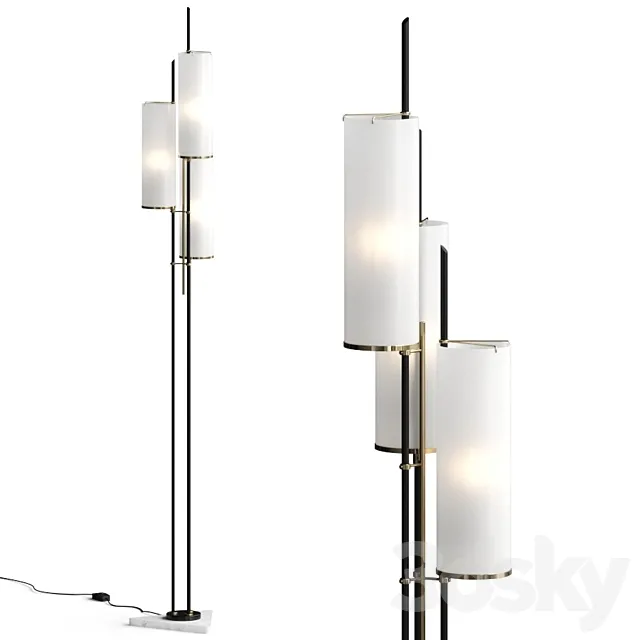 Arteriors Stefan Floor Torchiere Lamp 3D Model