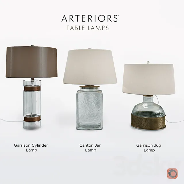 Arteriors – Table Lamps Set 3DModel Arteriors – Table Lamps Set 3DModel