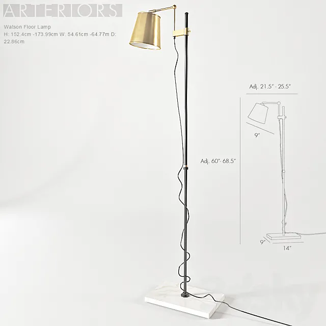 Arteriors Watson Floor Lamp 3DModel Arteriors Watson Floor Lamp 3DModel