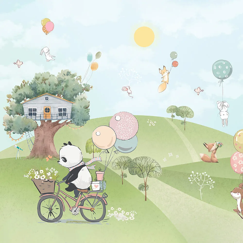 ArtFresco – Wallpaper panda on a bright glade 3D Model ArtFresco – Wallpaper panda on a bright glade 3D Model