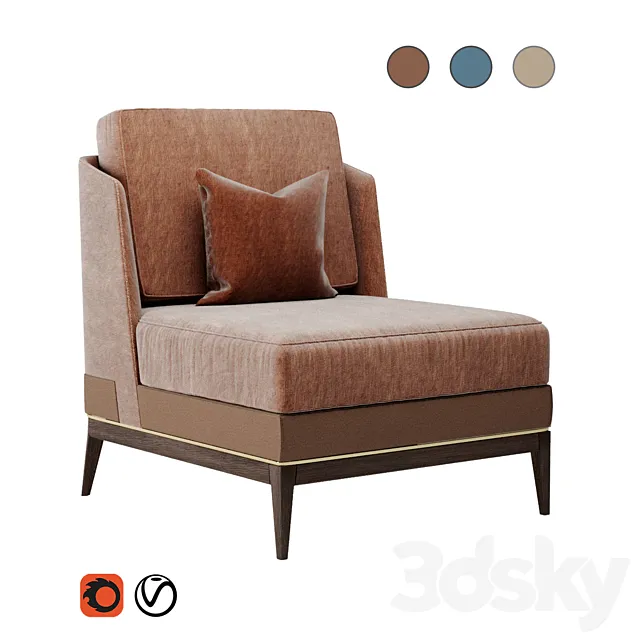 Arthur Chair by Aster 3D Model