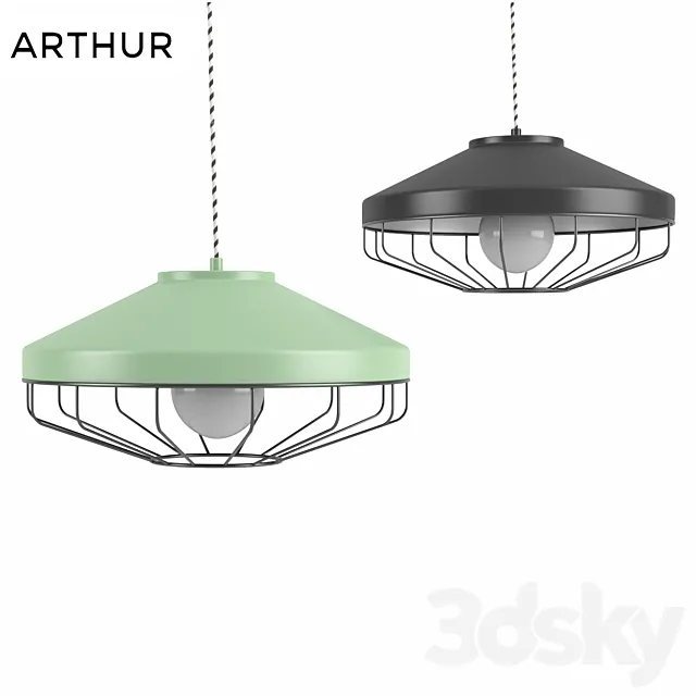 Arthur Shallow Pendant Lamp 3D Model