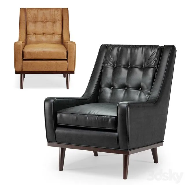 Article Nina Armchair 3D Model Article Nina Armchair 3D Model