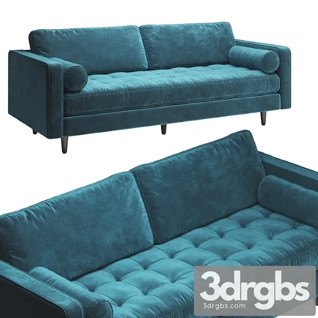 Article Pacific Blue Sven Sofa 1 3D Model Download Article Pacific Blue Sven Sofa 1 3D Model Download