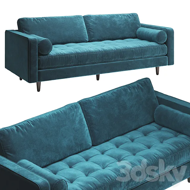 Article Pacific Blue Sven Sofa 3D Model