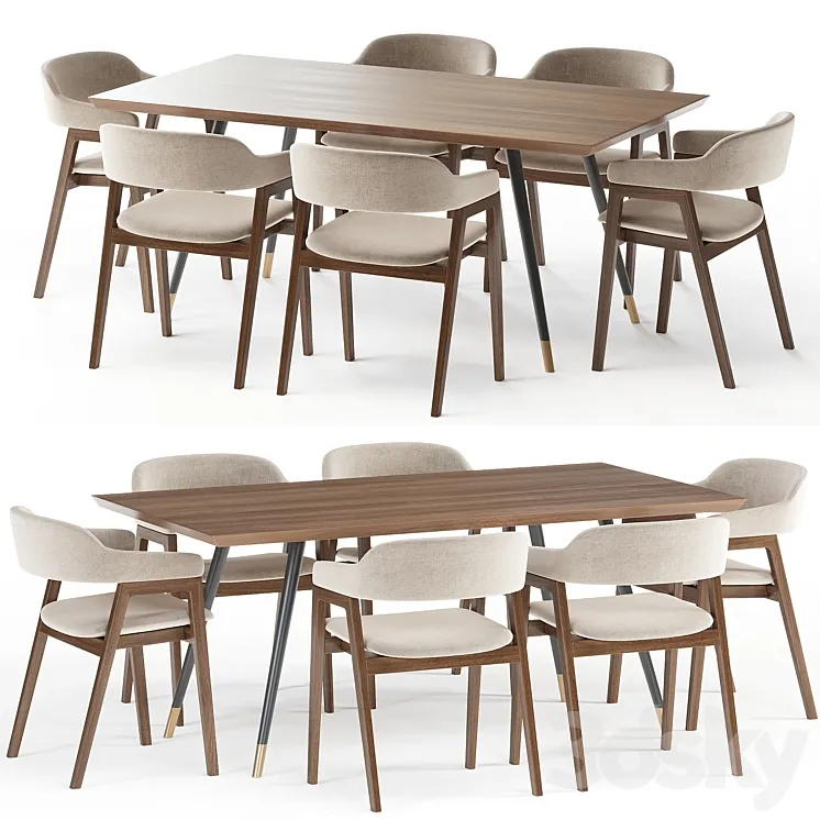 Article Savis Dining Chair2 3D Model Free Download